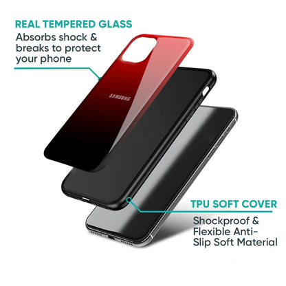 Maroon Faded Glass Case for Samsung Galaxy M35 5G