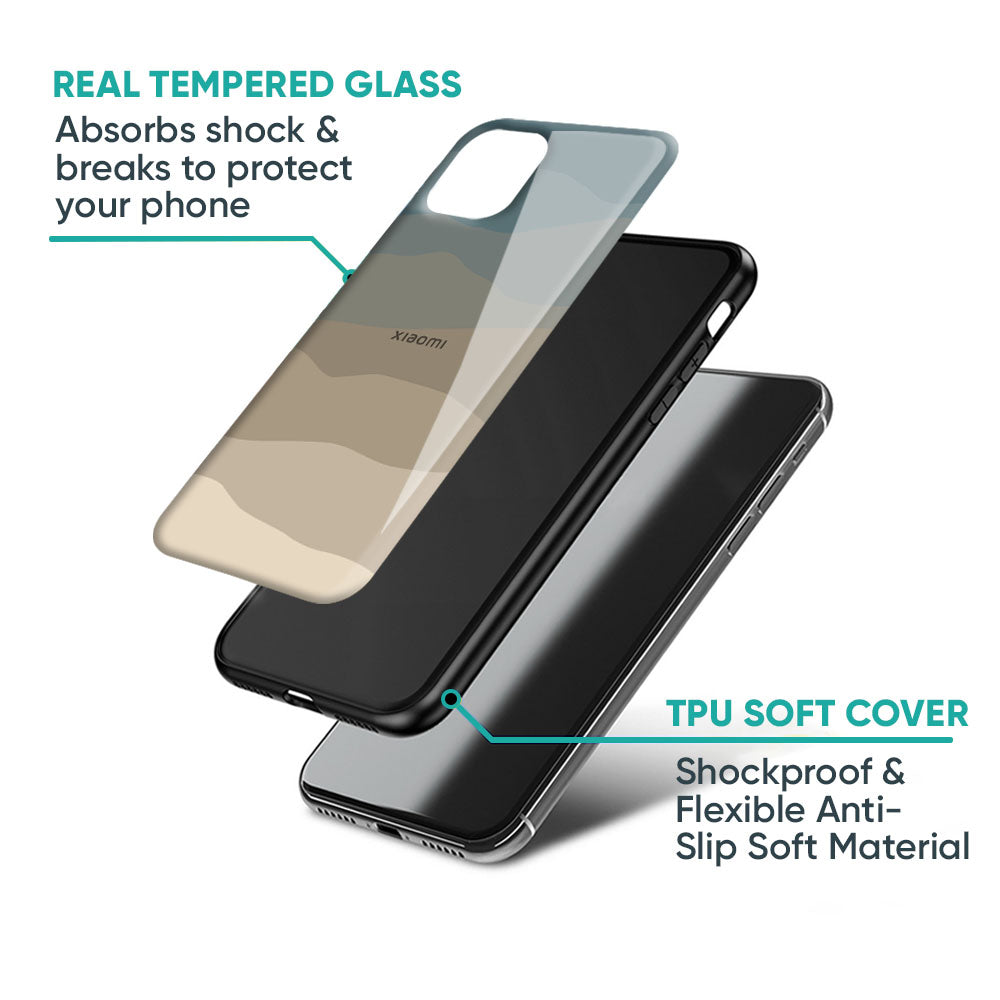 Abstract Mountain Pattern Glass Case for Mi 14