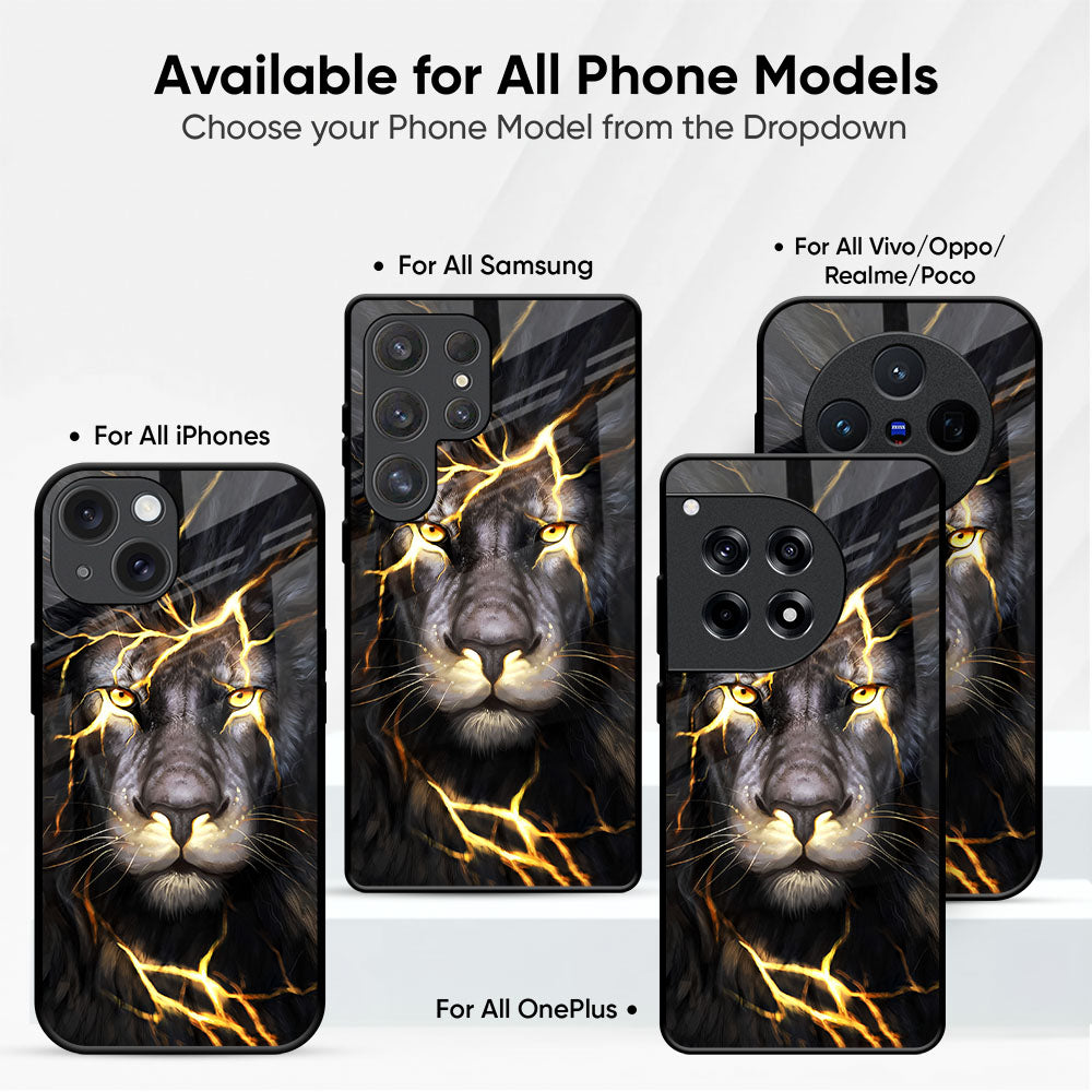 Golden Grey Tiger Glass Case