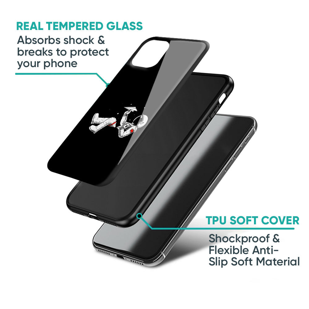Space Traveller Glass Case for Vivo V40 5G