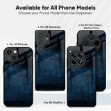 Dark Blue Grunge Glass Case