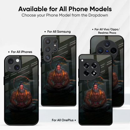 Lord Hanuman Animated Glass Case