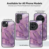 Purple Gold Marble Glass Case