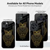 Golden Owl Glass Case