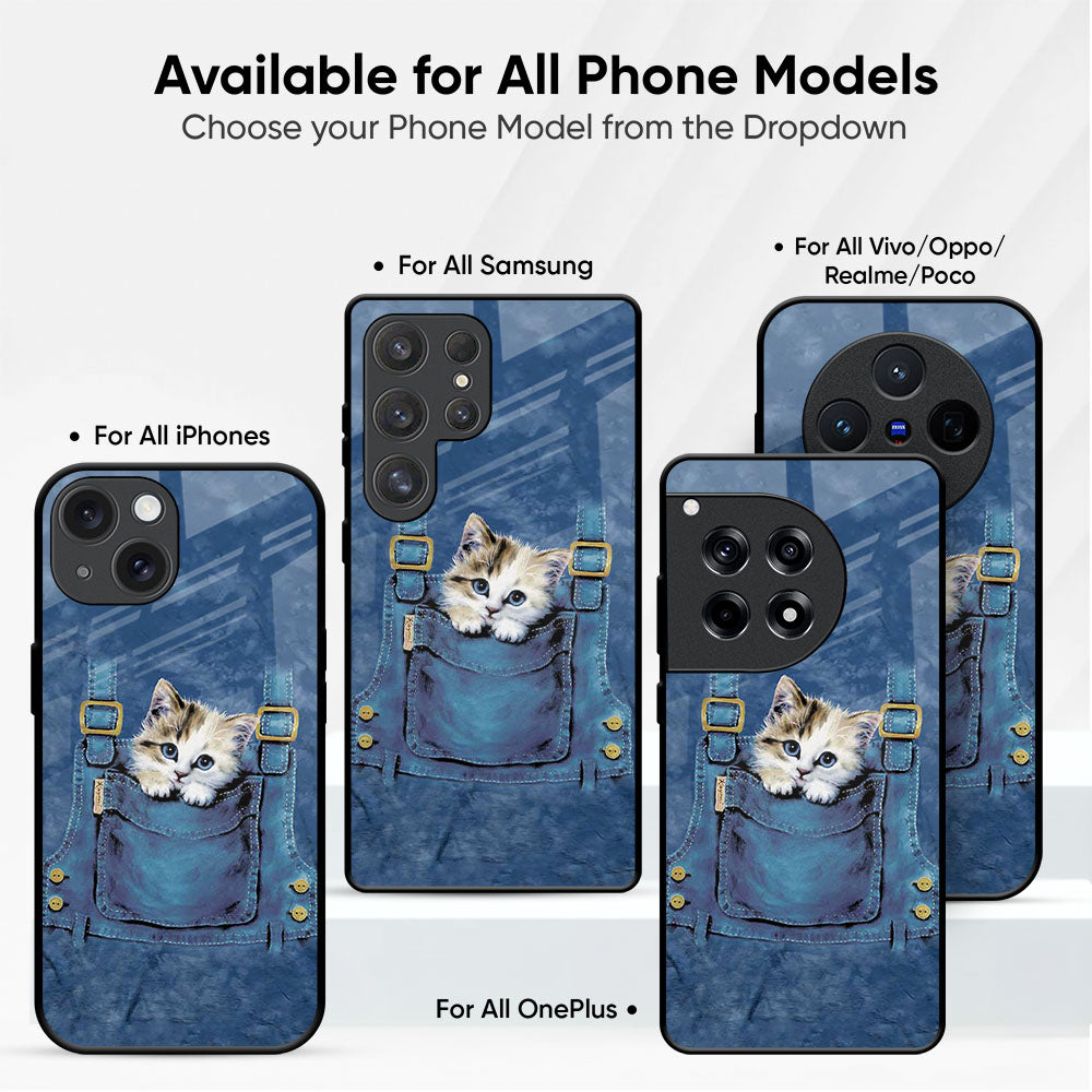 Kitty In Pocket Glass Case