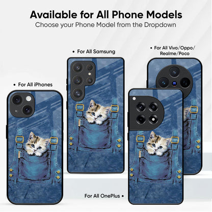 Kitty In Pocket Glass Case