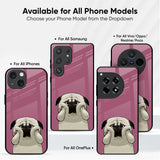 Funny Pug Face Glass Case