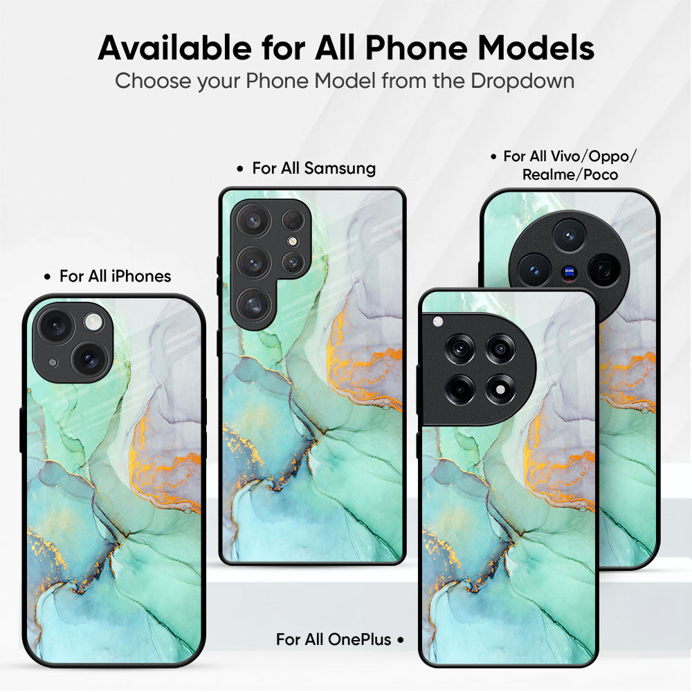 Green Marble Glass Case
