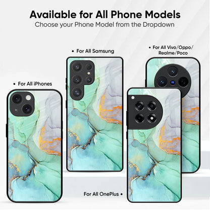 Green Marble Glass Case
