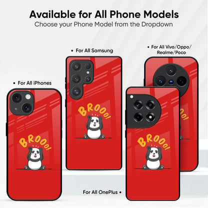 Screaming Panda Glass Case