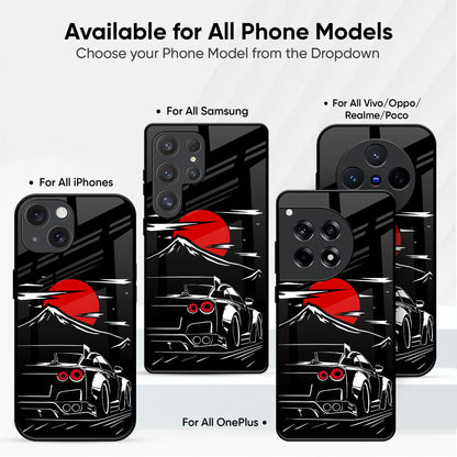 Dark Red Sky Glass Case