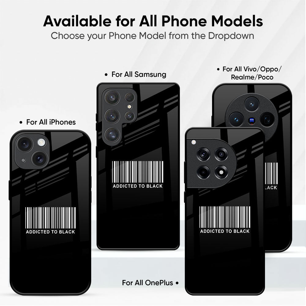 Black Barcode Glass Case