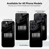 Black Barcode Glass Case