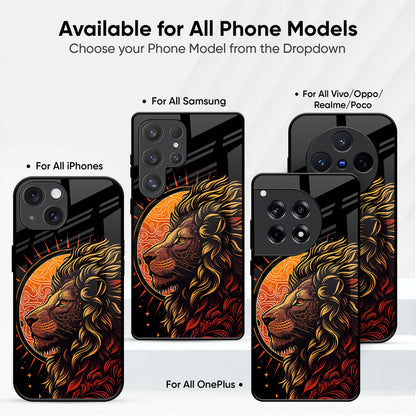 Sun Faced Lion Glass Case