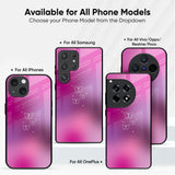 Pink & Purple Butterfly Glass Case