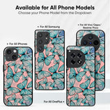 Serene Butterflies Glass Case