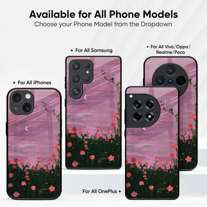 Pink Moonrise Glass Case