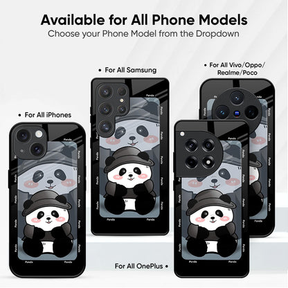 Cutie Panda Glass Case