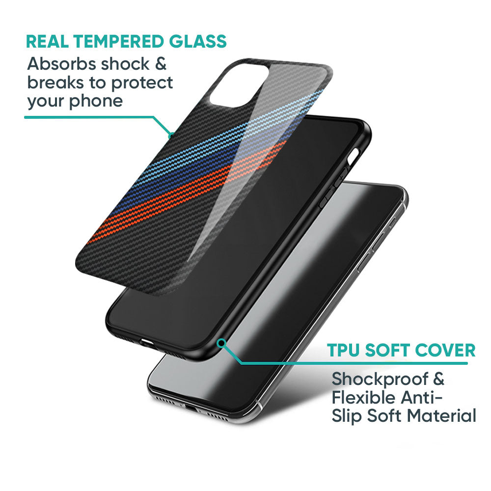 Carbon Inspired Glass Case for iPhone XS Max