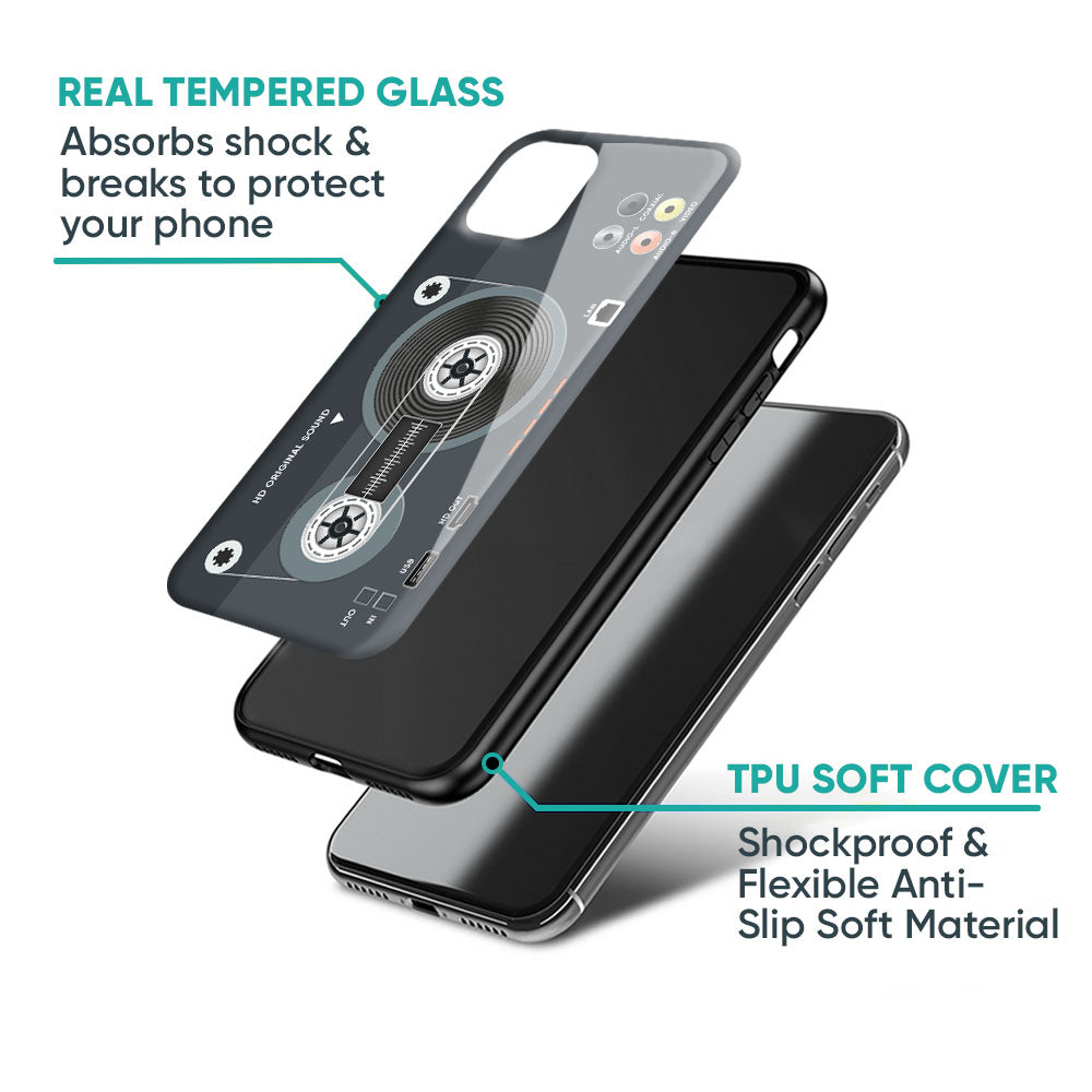 Retro Recorder Glass Case for iPhone XS Max