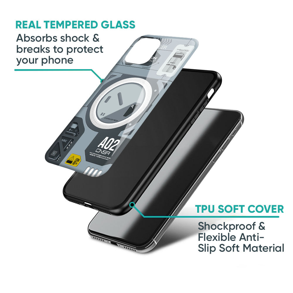 Modern Technology Glass Case for iPhone XS Max