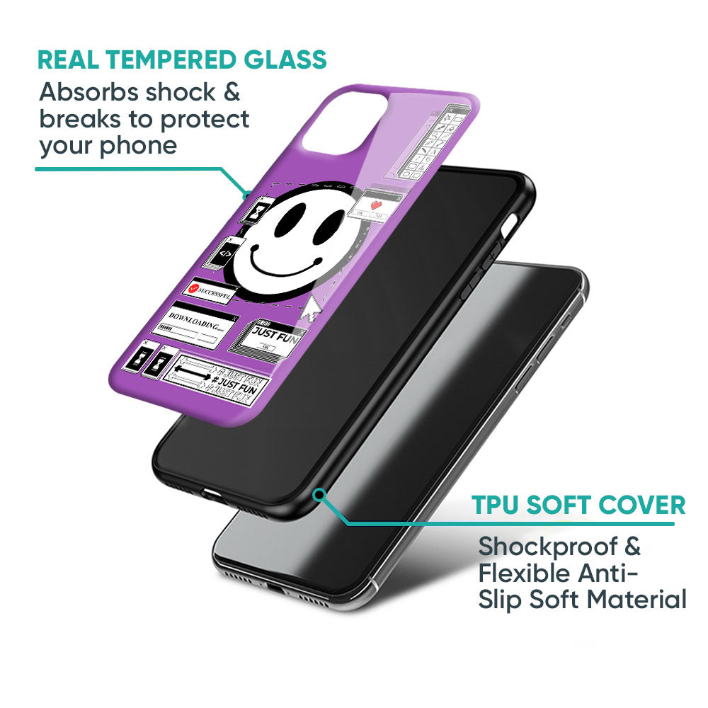 Code with Smile Glass Case for iPhone XS Max