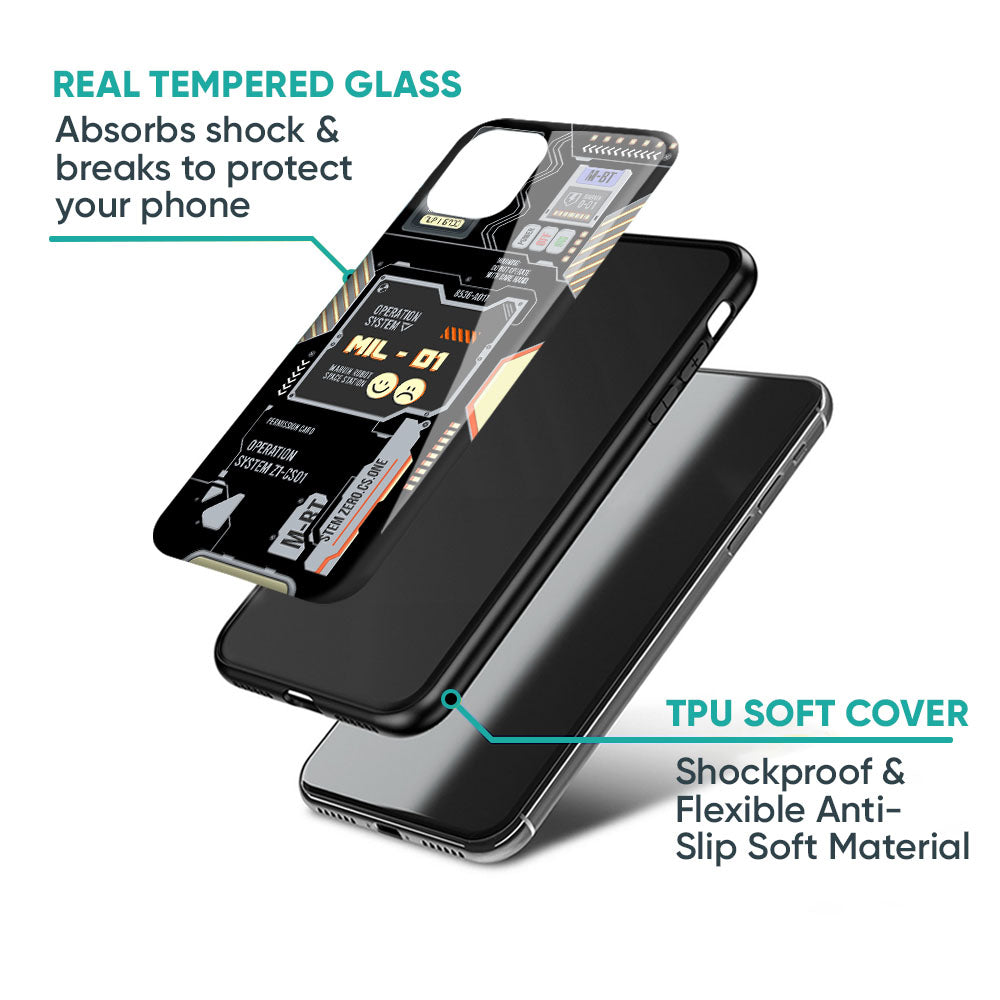 Exposed Parts Glass Case for iPhone XS Max