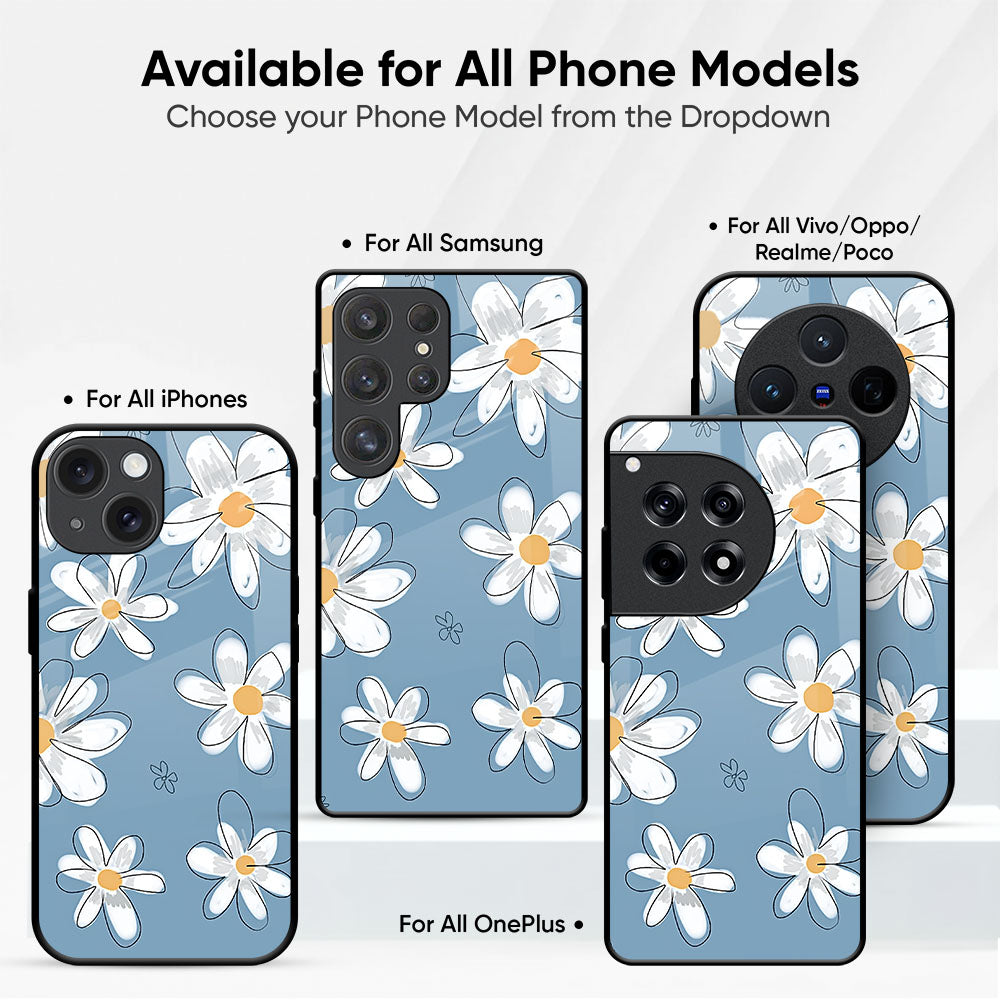 Blue Petal Glass Case