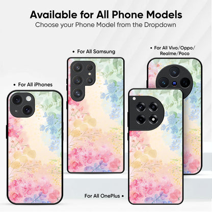 Colorful Petal Glass Case