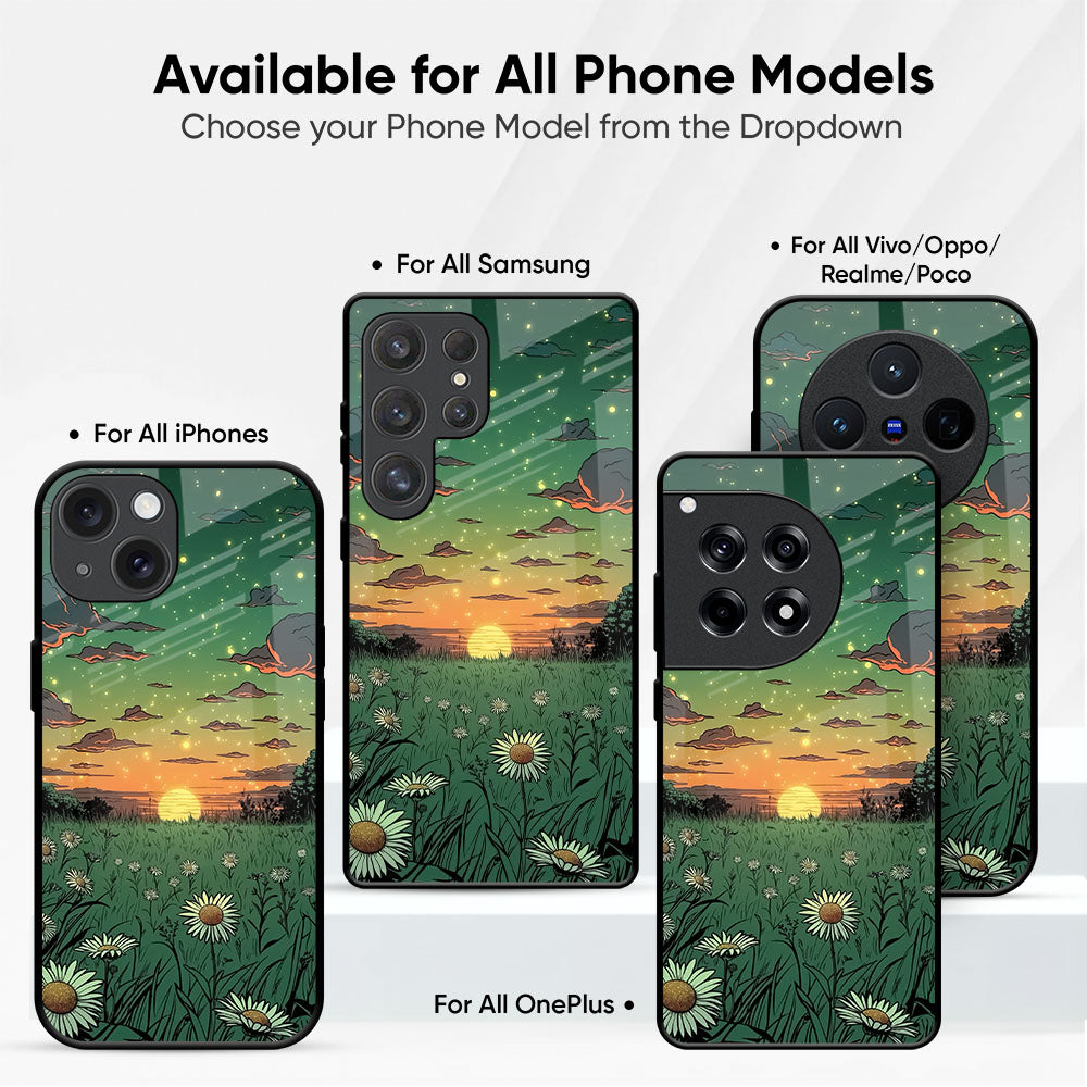 Starry Moonight Glass Case