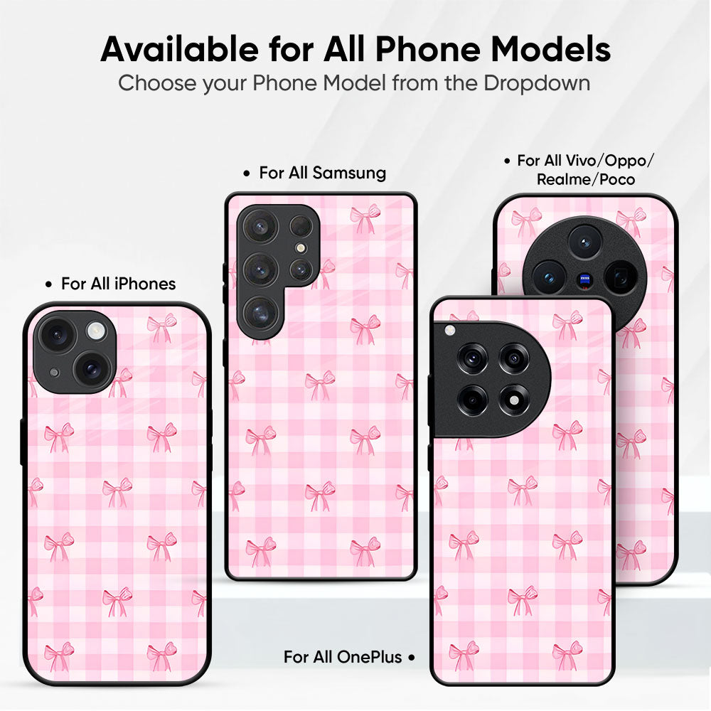Bowtique Pattern Glass Case