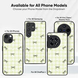 Plaid & Bows Glass Case