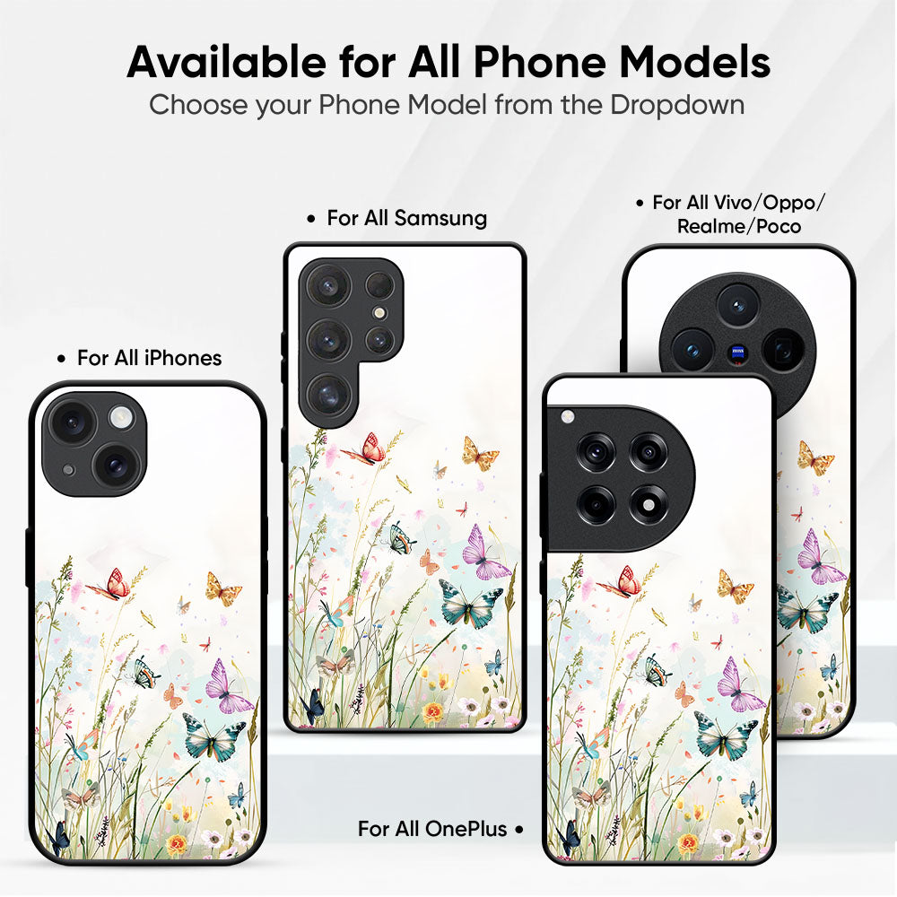 Fluttering Dreams Glass Case