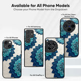 Teal Mandala Glass Case