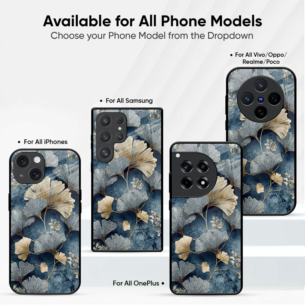 Floral Print Glass Case