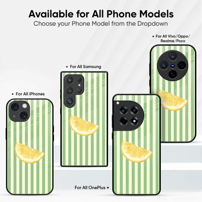 Lemon And Stripe Glass Case
