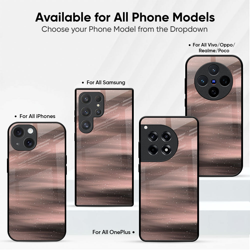Rose Gold Shimmer Glass Case
