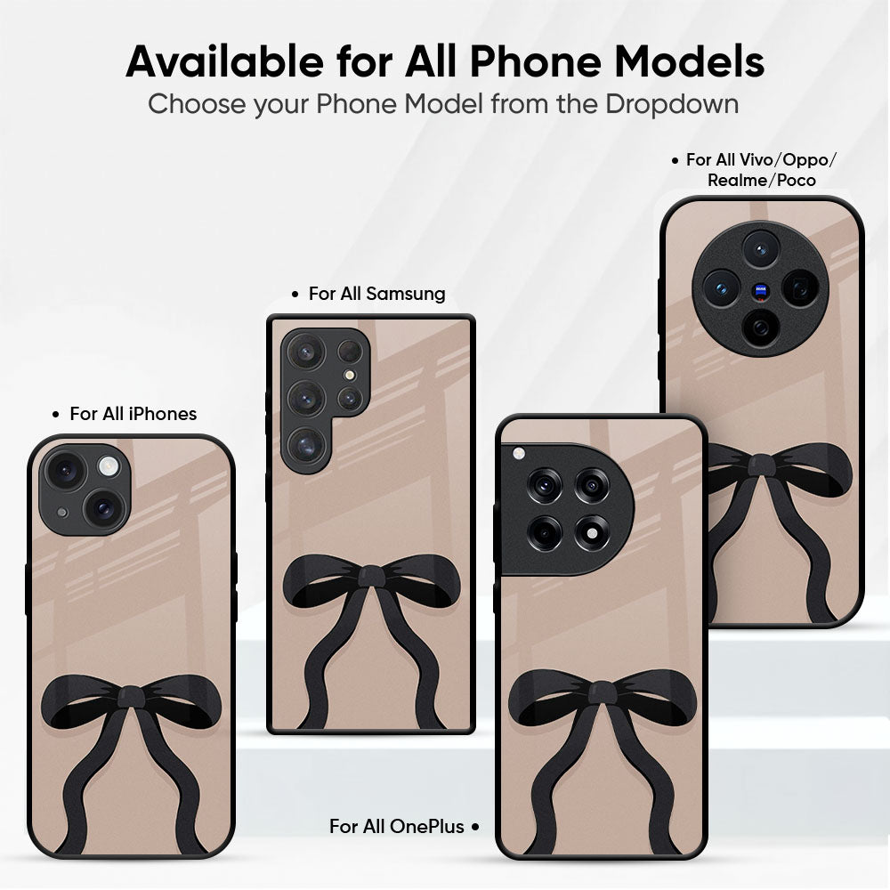 Black Bow Glass Case