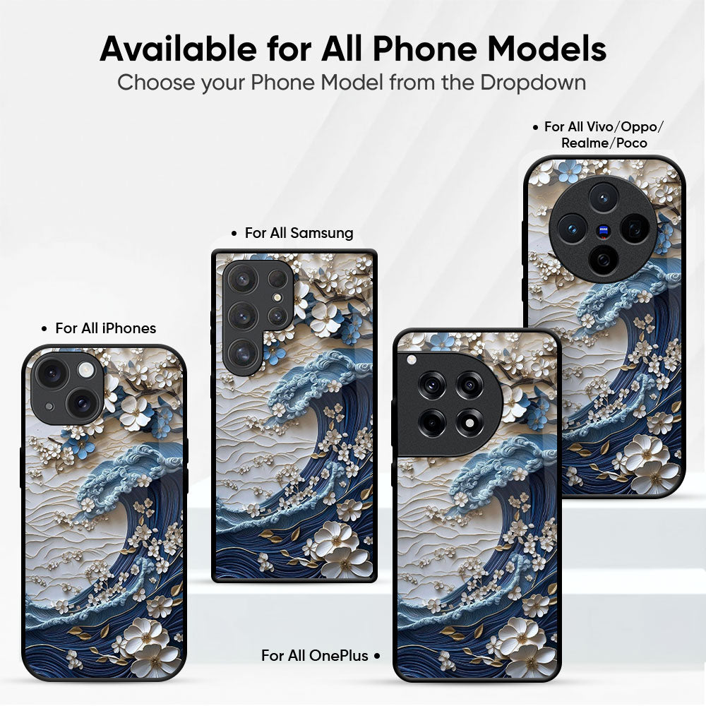Blue Wave Glass Case