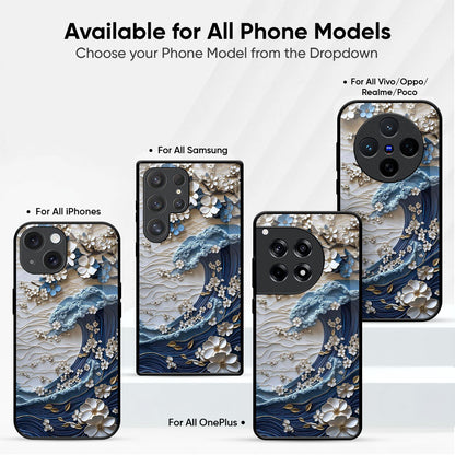 Blue Wave Glass Case