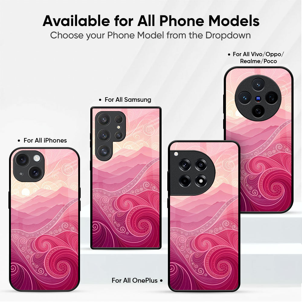 Pink Abstract Glass Case