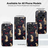 Tigers And Red Cherry Glass Case