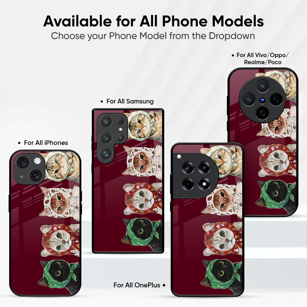 Cute Cats Glass Case