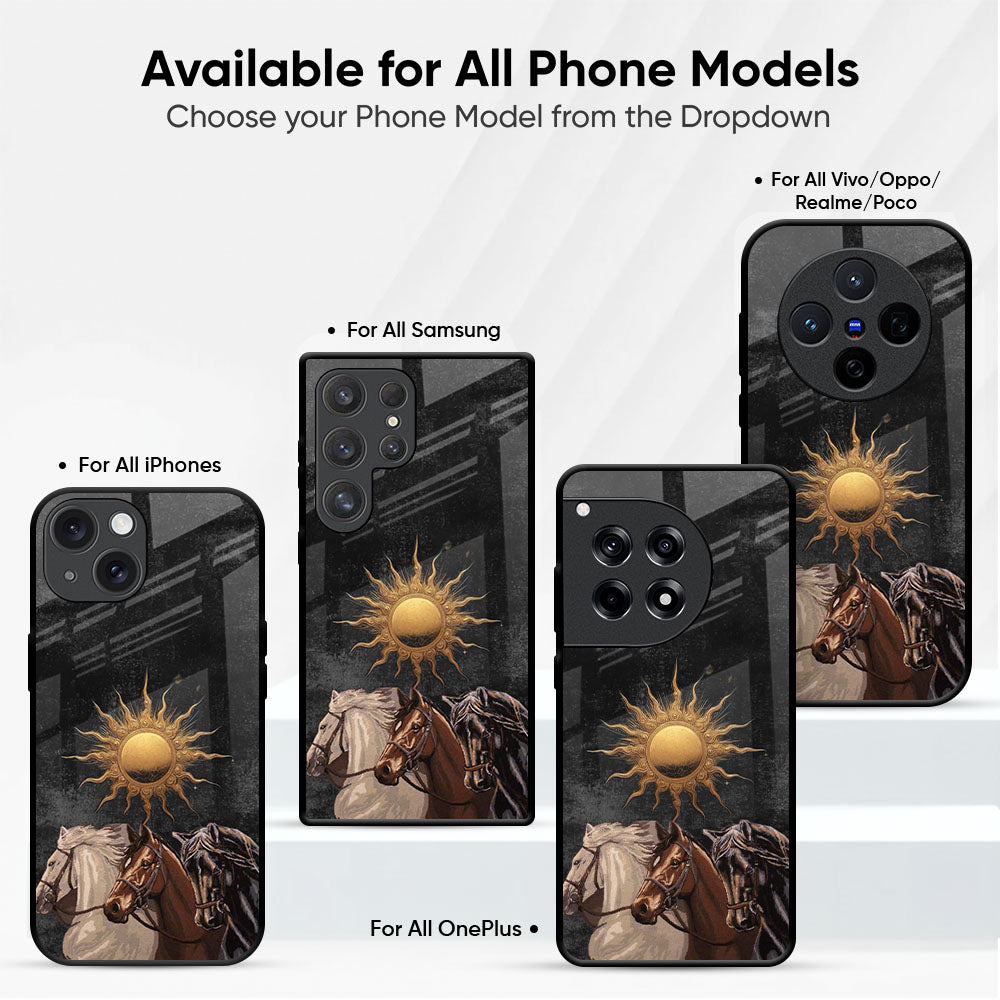 Three Horses & Sun Glass Case