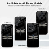 Silver Dragonfly Glass Case