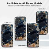 Golden Celestial Stars Glass Case