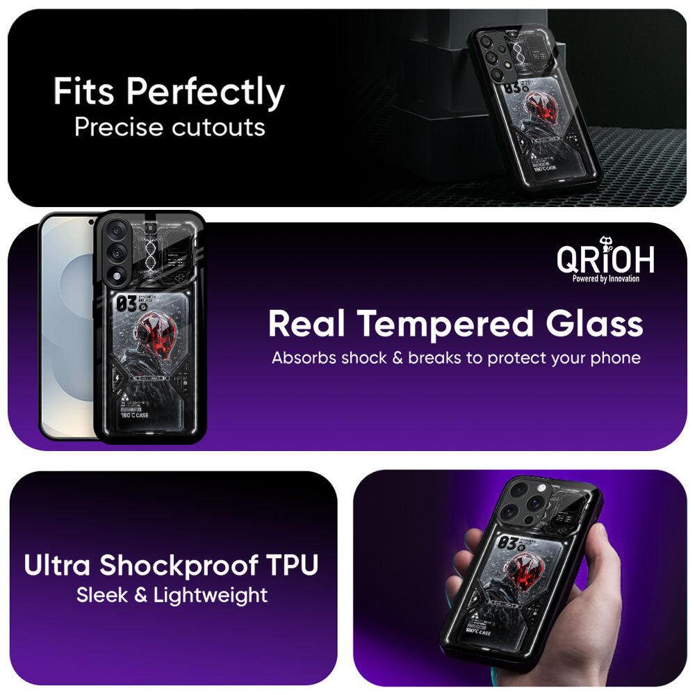 Cyborg Knight Glass Case - Glass Back Cover for Phone (View 3)