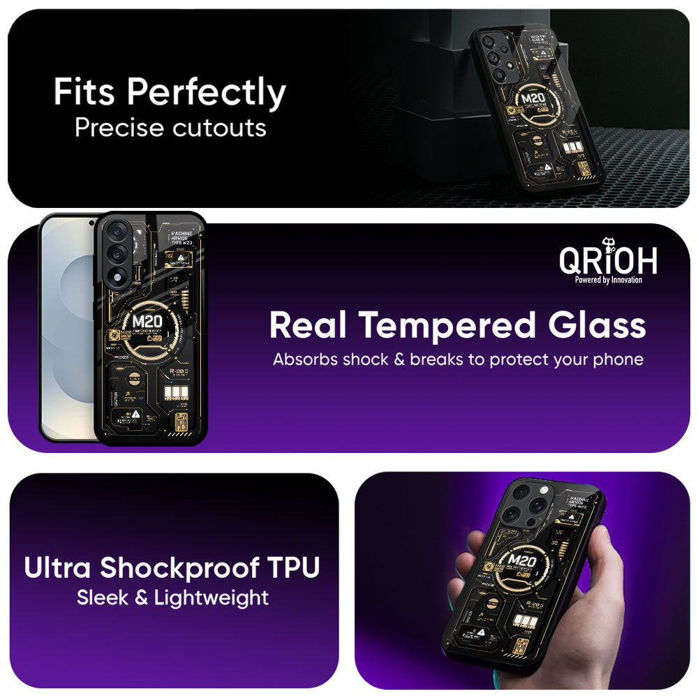 Amber Flux Glass Case - Glass Back Cover for Phone (View 3)