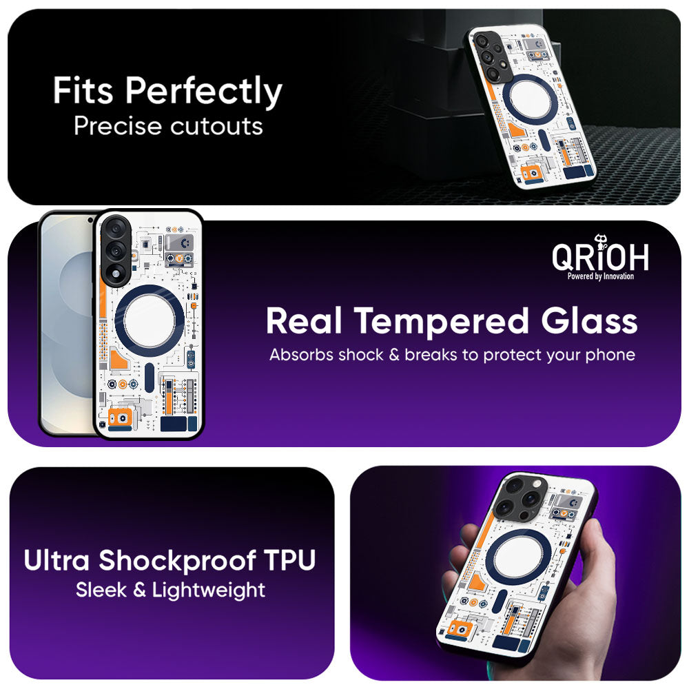 Stark Circuit Glass Case - Glass Back Cover for Phone (View 3)