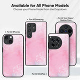 Watercolor Pink Floral Glass Case